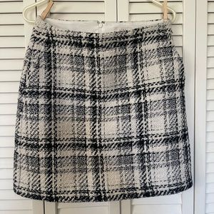 Loft plaid & lined wool skirt size 4.